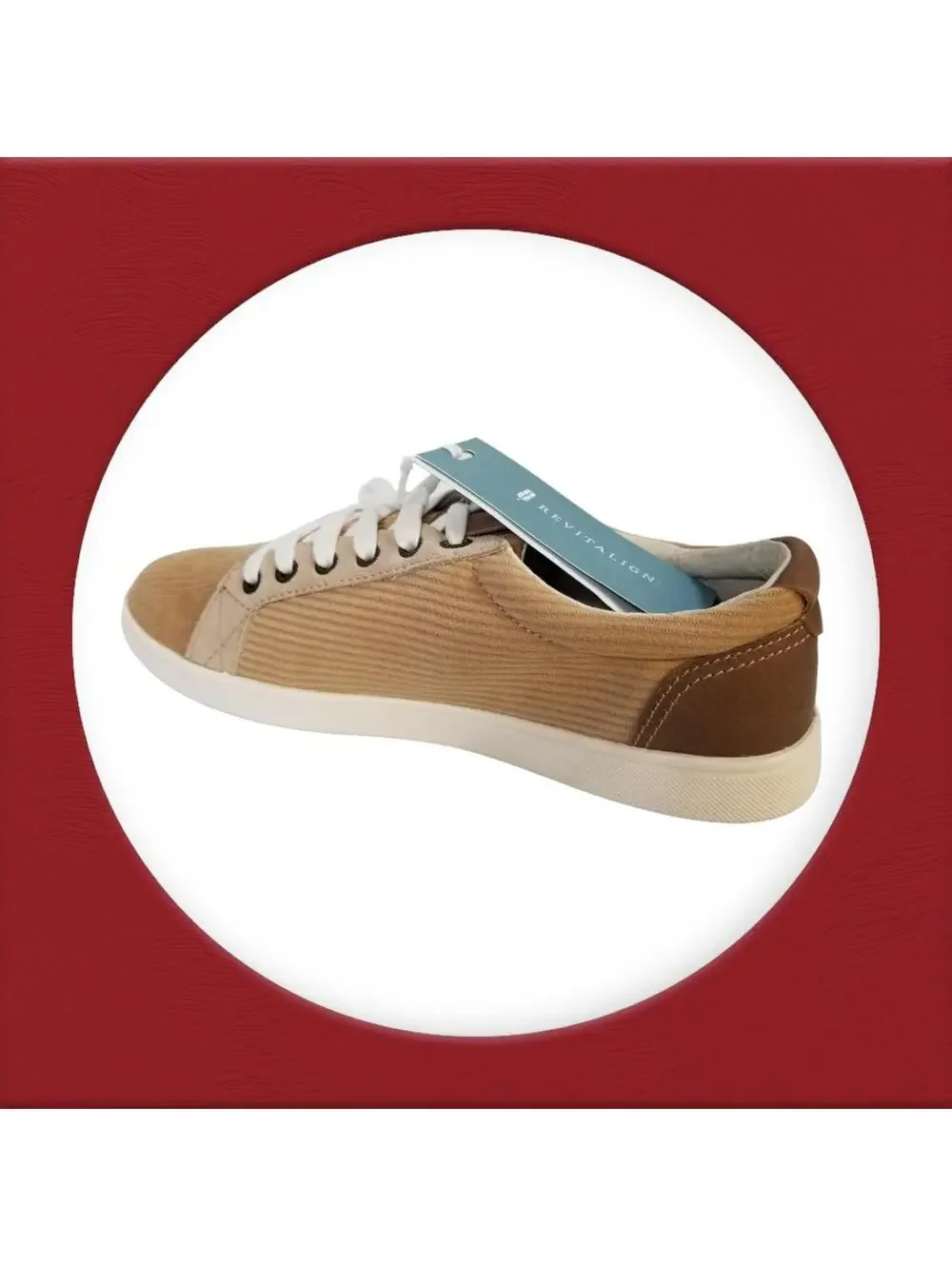 REVITALIGN Women's Shoe Size 8B  Avalon Corduroy Light Brown Sneakers NWT